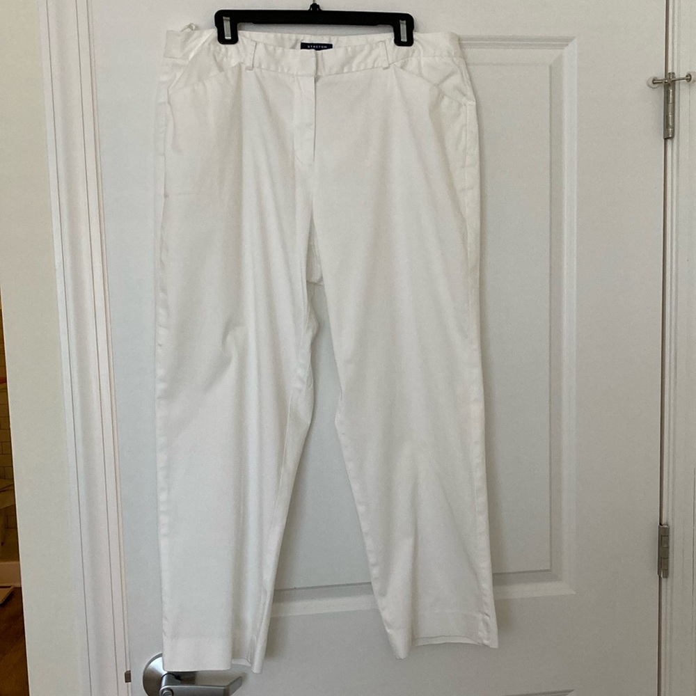 Jones New York Womens White Chinos Lightweight Cotton